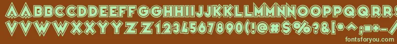 VarietРІColege Font – Green Fonts on Brown Background