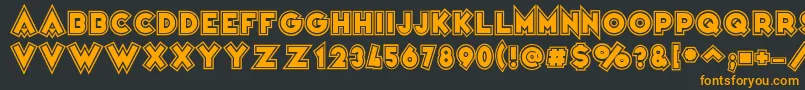 VarietРІColege Font – Orange Fonts on Black Background