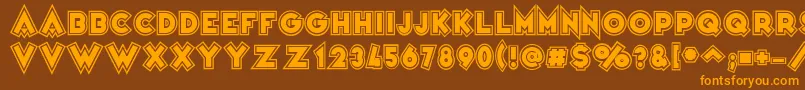 VarietРІColege Font – Orange Fonts on Brown Background