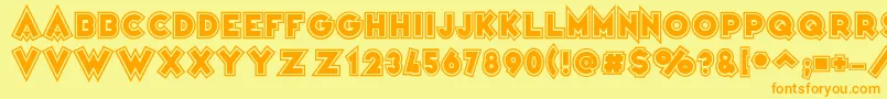 VarietРІColege Font – Orange Fonts on Yellow Background