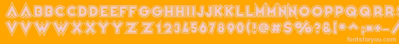 VarietРІColege Font – Pink Fonts on Orange Background