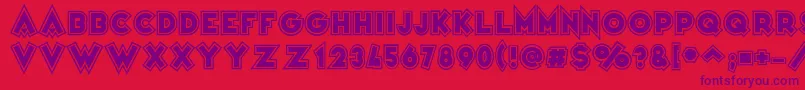 VarietРІColege Font – Purple Fonts on Red Background