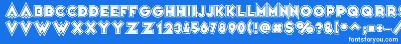 VarietРІColege Font – White Fonts on Blue Background