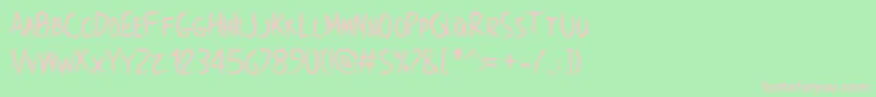 BrowncrowPersonalUseOnly Font – Pink Fonts on Green Background