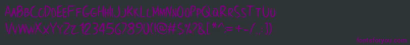 BrowncrowPersonalUseOnly Font – Purple Fonts on Black Background