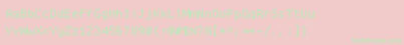 Proggysquarettsz Font – Green Fonts on Pink Background