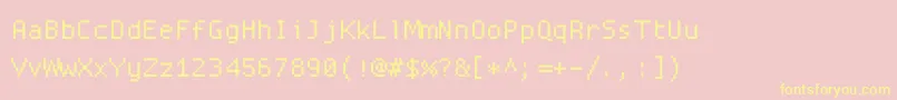 Proggysquarettsz Font – Yellow Fonts on Pink Background