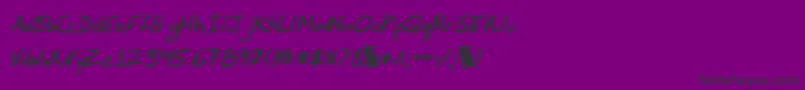 JimbosprintBoldItalic Font – Black Fonts on Purple Background