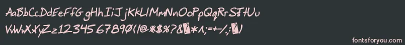 JimbosprintBoldItalic Font – Pink Fonts on Black Background