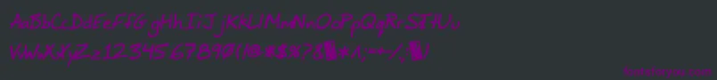JimbosprintBoldItalic-fontti – violetit fontit mustalla taustalla
