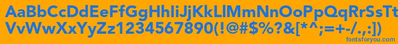 AvenirltstdBlack Font – Blue Fonts on Orange Background