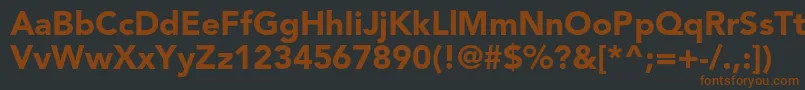 Шрифт AvenirltstdBlack – коричневые шрифты на чёрном фоне