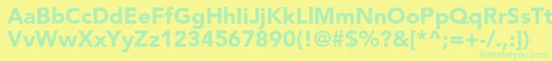 AvenirltstdBlack Font – Green Fonts on Yellow Background