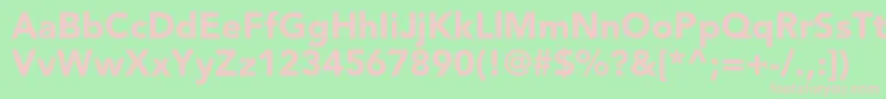 AvenirltstdBlack Font – Pink Fonts on Green Background