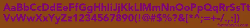 AvenirltstdBlack Font – Purple Fonts on Brown Background