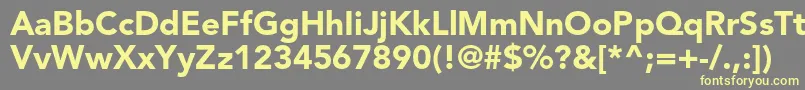AvenirltstdBlack Font – Yellow Fonts on Gray Background