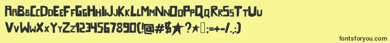 Starcatcher Font – Black Fonts on Yellow Background