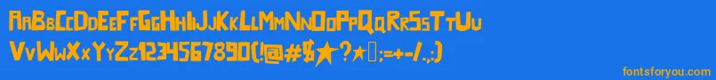 Starcatcher Font – Orange Fonts on Blue Background