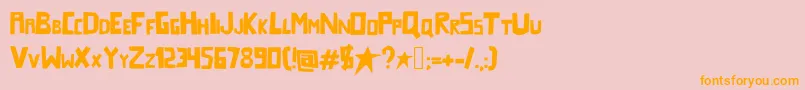 Starcatcher Font – Orange Fonts on Pink Background