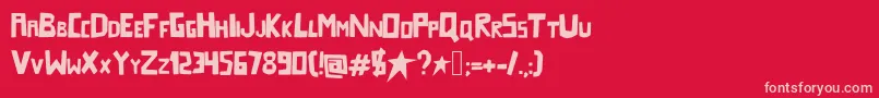Starcatcher Font – Pink Fonts on Red Background