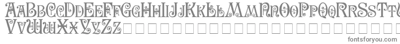 Secesjapl-Schriftart – Graue Schriften auf weißem Hintergrund