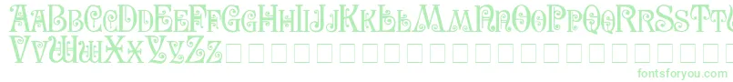 Secesjapl Font – Green Fonts on White Background