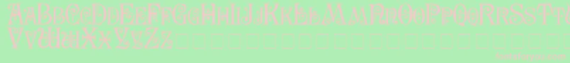 Secesjapl Font – Pink Fonts on Green Background