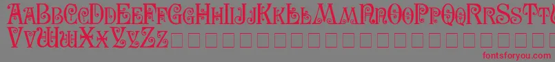 Secesjapl Font – Red Fonts on Gray Background