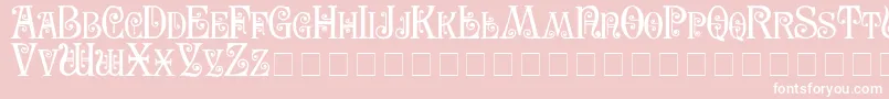 Secesjapl Font – White Fonts on Pink Background