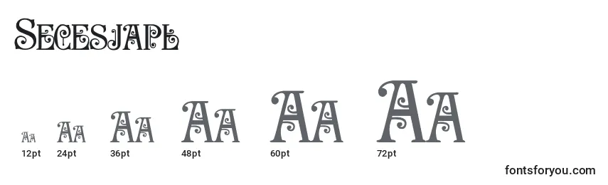 Secesjapl Font Sizes