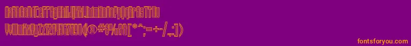 Tauernengravedc Font – Orange Fonts on Purple Background