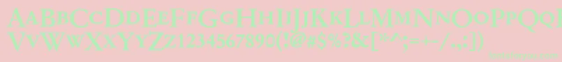 Garamondno2dcdmed Font – Green Fonts on Pink Background