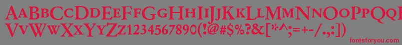 Garamondno2dcdmed Font – Red Fonts on Gray Background
