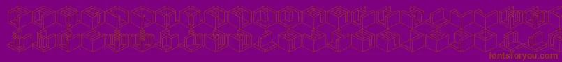 Więcej informacji o czcionce Qbicle3 Czcionka Qbicle3 – brązowe czcionki na fioletowym tle