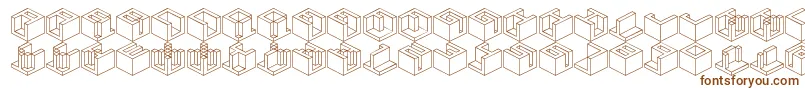 フォントQbicle3 – 白い背景に茶色のフォント