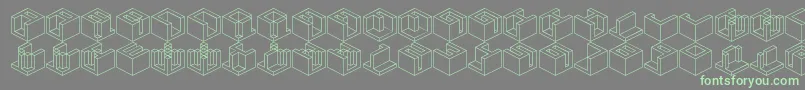 Qbicle3 Font – Green Fonts on Gray Background