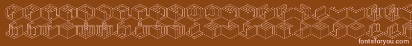 Qbicle3 Font – Pink Fonts on Brown Background