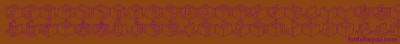 Шрифт Qbicle3 – фиолетовые шрифты на коричневом фоне