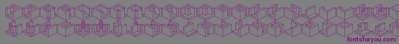 Шрифт Qbicle3 – фиолетовые шрифты на сером фоне
