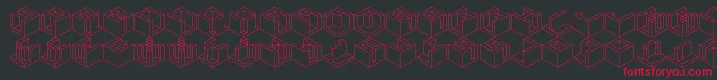 Qbicle3 Font – Red Fonts on Black Background