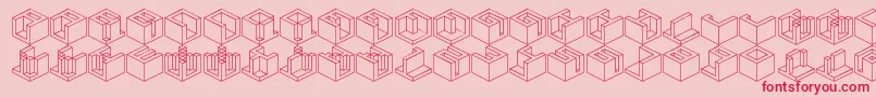 fuente Qbicle3 – Fuentes Rojas Sobre Fondo Rosa