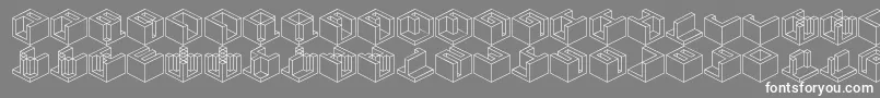 フォントQbicle3 – 灰色の背景に白い文字