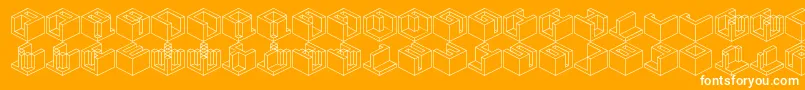 Qbicle3 Font – White Fonts on Orange Background