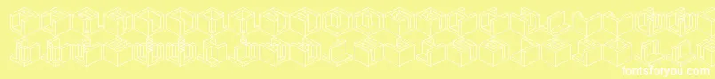 Qbicle3 Font – White Fonts on Yellow Background