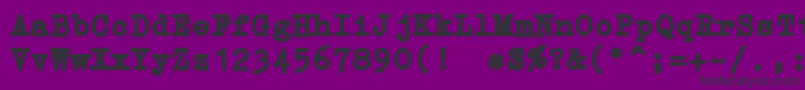 フォントErikaTypeB – 紫の背景に黒い文字