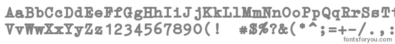 フォントErikaTypeB – 白い背景に灰色の文字