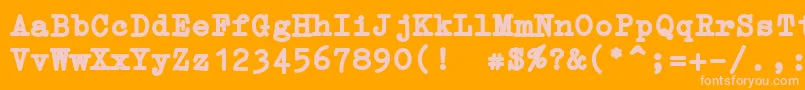 フォントErikaTypeB – オレンジの背景にピンクのフォント