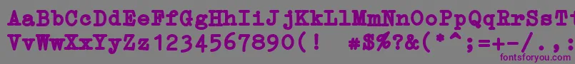 Шрифт ErikaTypeB – фиолетовые шрифты на сером фоне