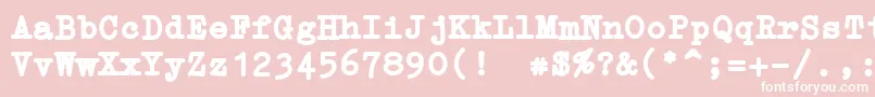 フォントErikaTypeB – ピンクの背景に白い文字