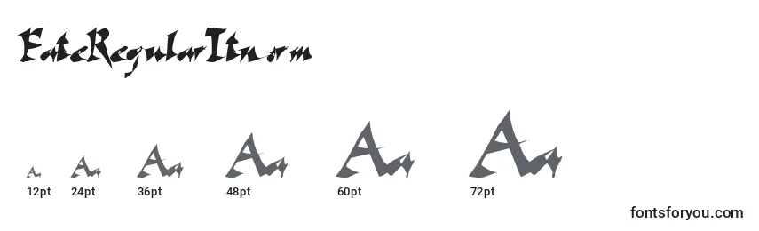FateRegularTtnorm Font Sizes